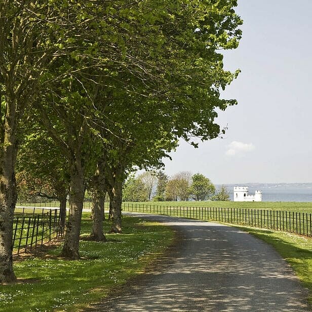 : Glin Castle with the River Shannon beyond